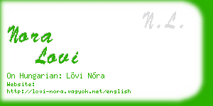nora lovi business card